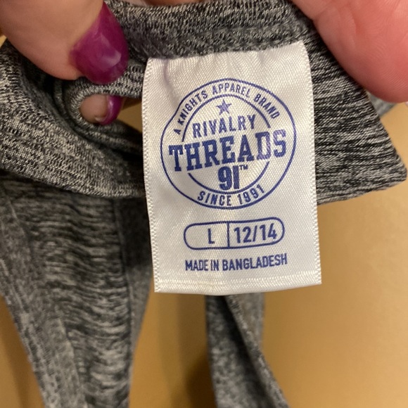 NC University heather gray v neck tank with keyhole & crisscross accent … - Picture 6 of 10